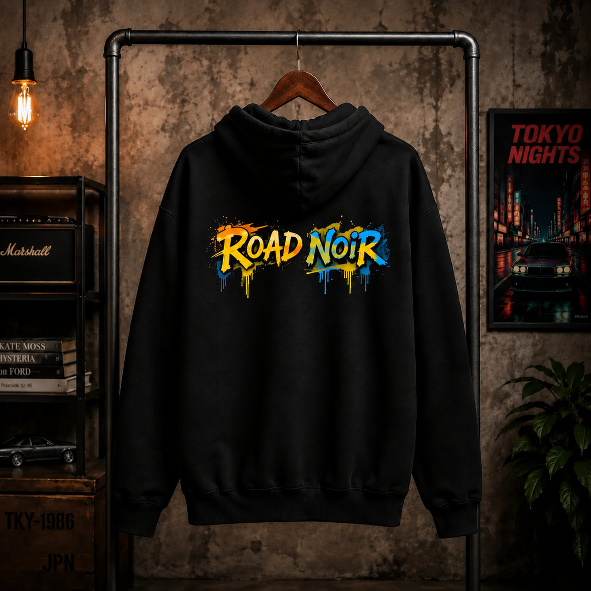 RoadNoir Graffiti Logo Hoodie | Retro gaming, street art style