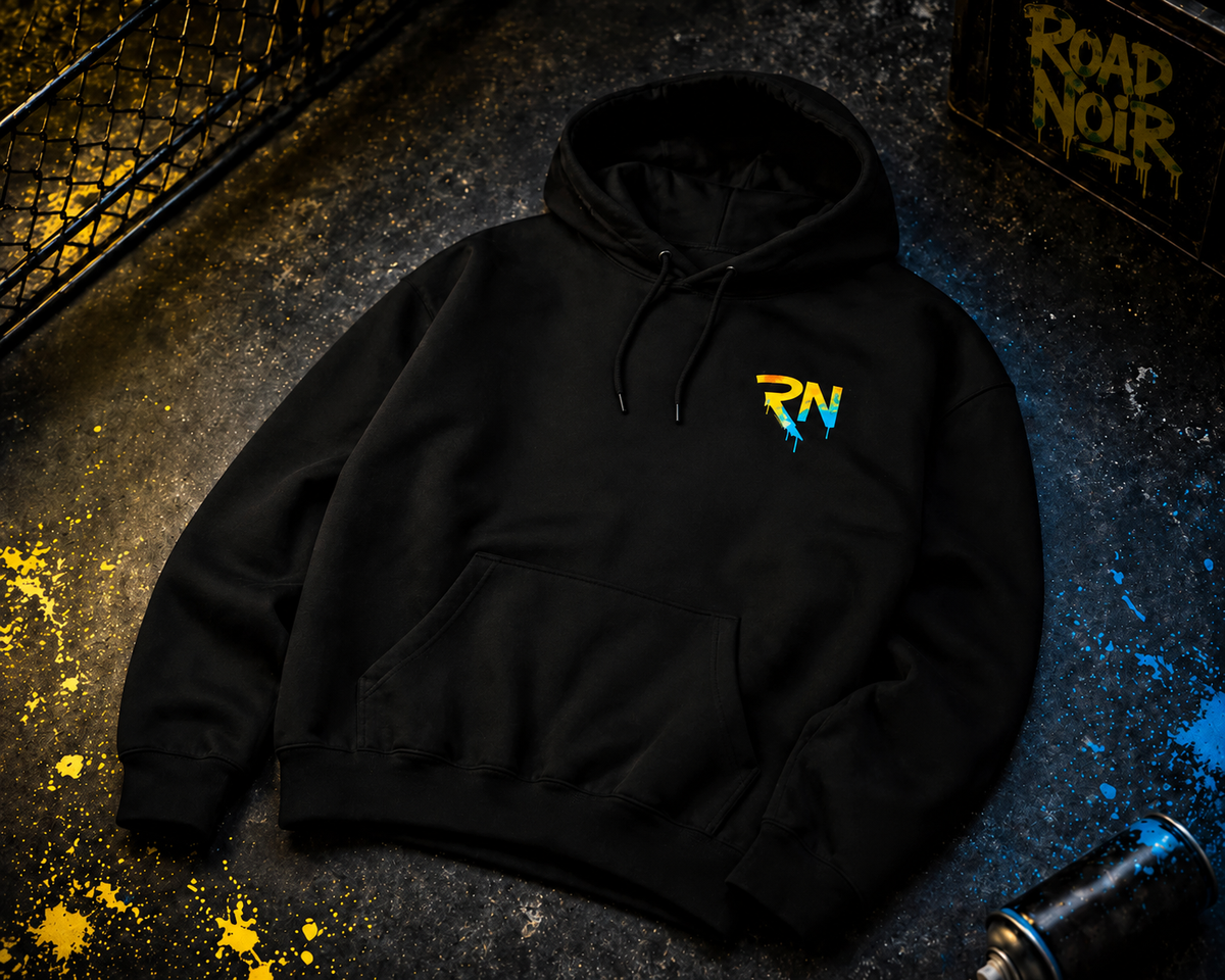 RoadNoir Graffiti Logo Hoodie | Retro gaming, street art style