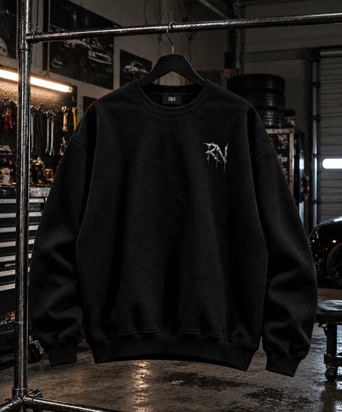 Crewneck Sweatshirt — Road Noir Gothic Rose Graphic Crewneck