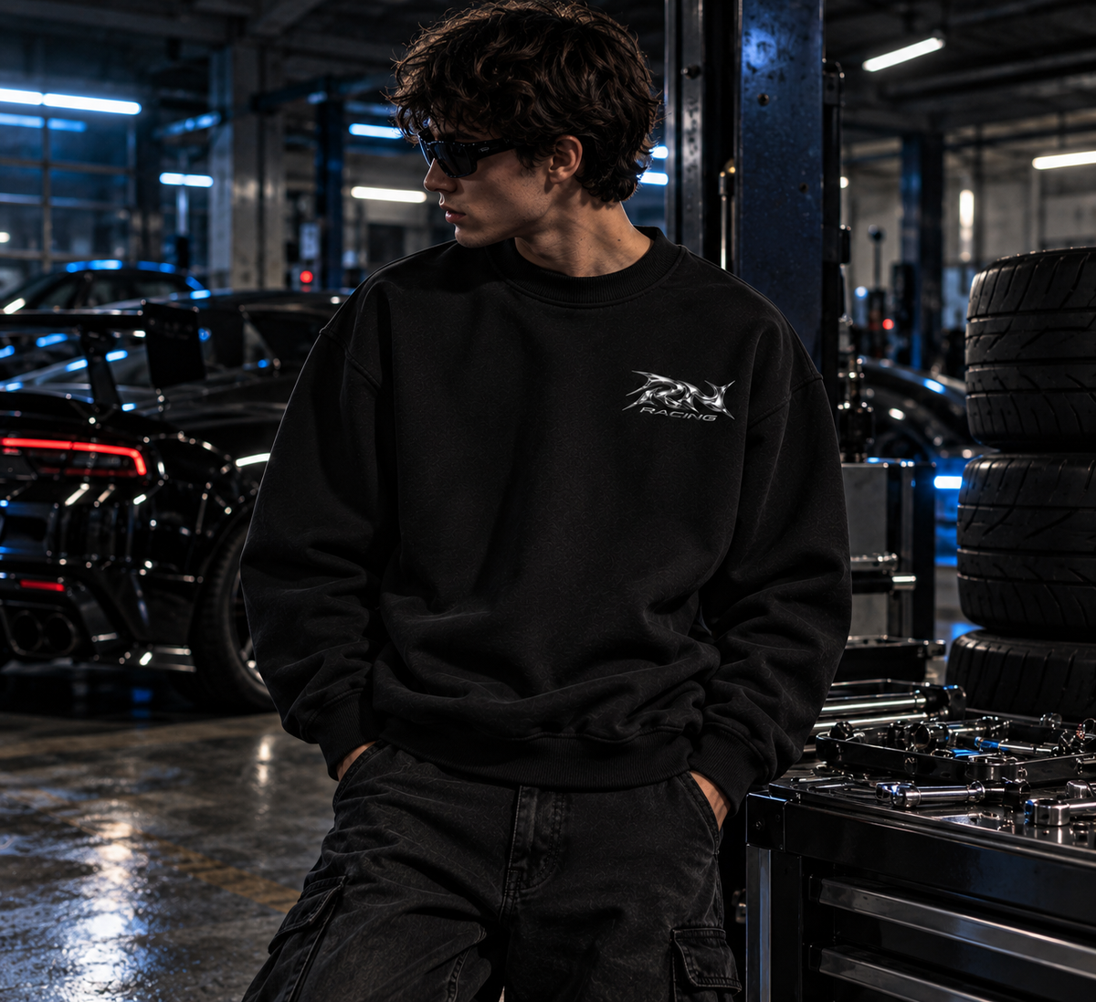 Cybercore Racing Crewneck Sweatshirt