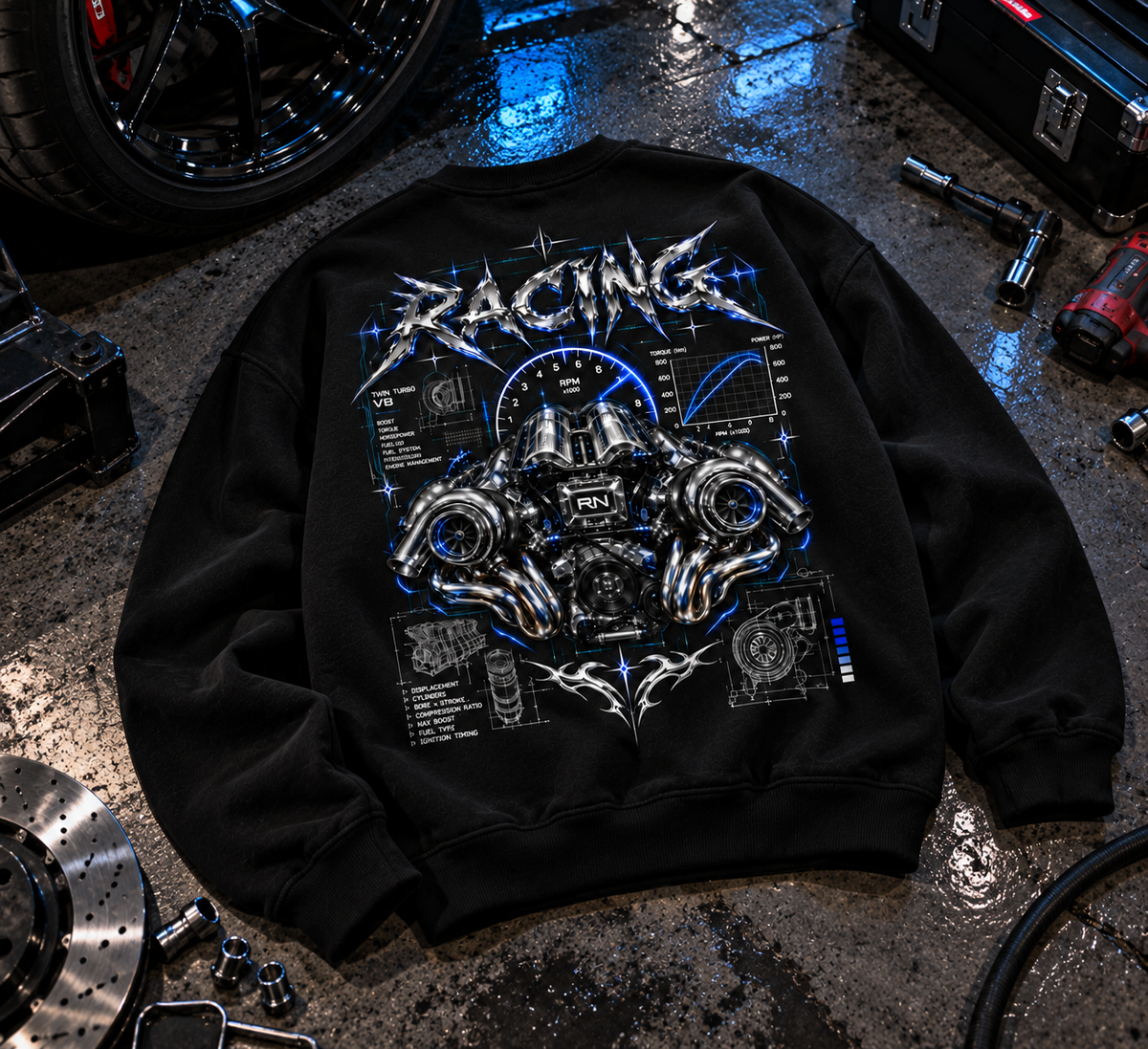 Cybercore Racing Crewneck Sweatshirt